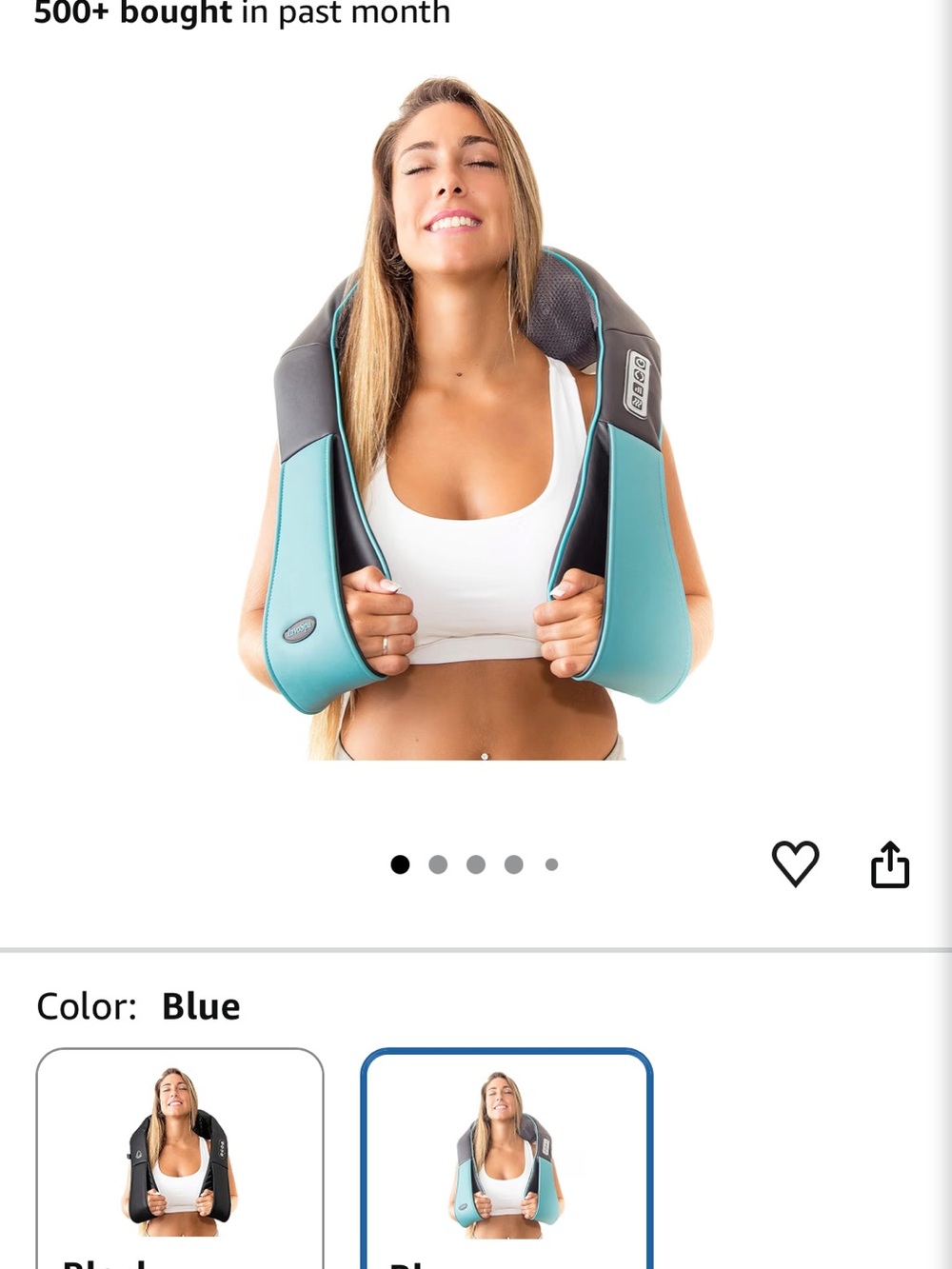 Neck & Shoulder Massager with Heat - Blue